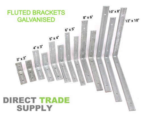 Fluted angle brackets heavy - brackets,