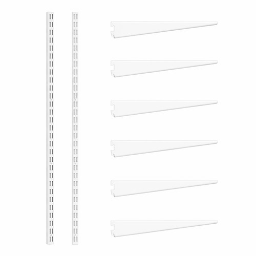 Twin slot shelving - slot, white